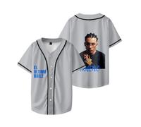 Merch T-Shirt Trueno The Last Dance World Tour 2D Baseball Uniforme Unisex Manica Corta, grigio, 4XL