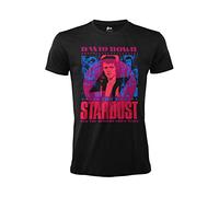 Merch Traffic T-Shirt David Bowie Ziggy Stardust Ufficiale Maglietta Musica Rock Nera Cotone Unisex Adulto Ragazzo (M)