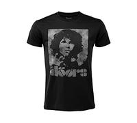 Merch Traffic T-Shirt The Doors Jim Morrison Modello Stampa Frontale. Nera Unisex Adulto Ragazzo (S)