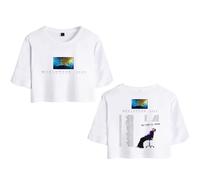 Merch Trueno Eub Deluxe World Tour 2025 - Top corto unisex classico da maggio a settembre, bianco, S