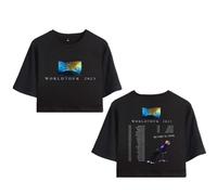 Merch Trueno Eub Deluxe World Tour 2025 - Top corto unisex classico da maggio a settembre, Nero , XXL
