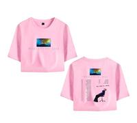 Merch Trueno Eub Deluxe World Tour 2025 - Top corto unisex classico da maggio a settembre, rosa, S