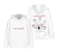Merch Weapons Movie 3D - Felpa unisex a maniche lunghe, con cappuccio, stile casual, bianco, XXL