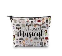 Merchandise musicale ispirato alla musica di Broadway Viene da una borsa per il trucco del teatro musicale per gli amanti della musica, Da Hades Eu, Borsa cosmetica con stampa
