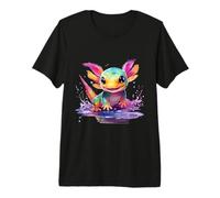Merchandising Axolotl colorato con Spruzzi di Colore Maglietta Premium