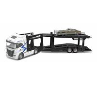 Bburago: Bisarca Iveco S-Way Con Rimorchio Con Auto 1:43 - AA.VV.