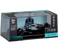 BBurago – Modellino Auto Diecast Mercedes-AMG W16 2025 n.63 Russell, Teca e Basetta, Scala 1:43