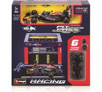 PIT STOP F1 Diorama VERSTAPPEN Auto Red Bull RB20 Cambio Gomme 1/43 Bburago