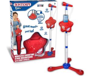 Merchandising Bontempi 40 4810: Microfono Da Palco Wireless Con Effetti Luminosi
