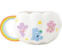 Paladone, Tazza a forma di nuvola con manico ad arcobaleno degli orsetti del cuore, in ceramica, da 450 ml, con licenza ufficiale, per bevande calde, tè, cioccolata calda, per fan cultura pop retrò