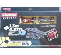 Carrera GO!!! Pacco estensione binario - F1 Racer, 1,3 metri, 4 sezioni dritte e sezione tunnel