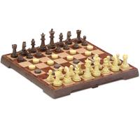 Cayro - Scacchi E Dama - + 7 Anni - Superficie Magnetica - Doppio Gioco Da Tavolo Educativo - Bambini E Adulti - Tabellone Pieghevole Per Riporre Le Pedine
