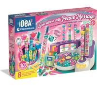 Clementoni Idea - Laboratorio delle Penne Message, Kit Creativo per Bambini 6+ Anni, con 100+ Accessori e 8 Penne Personalizzabili con Lettere e Charms, Lingua Italiana, 18219