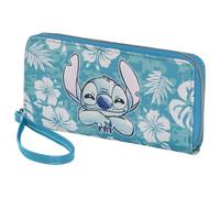 Portafoglio Disney Stitch Flowers Light Blue