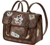 Disney Topolino Journey-Borsa a Tracolla-Zaino Satchel, Marrone, 27 x 20 cm
