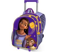 Disney Wish Star-Zainetto 3D con Ruote Piccolo, Lilla, 26 x 34 cm, Capacità 12,5 L