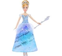 Mattel Disney Princess - Cenerentola Ballo Incantato, bambola ispirata al film con abito che si illumina e bacchetta magica con suoni, giocattolo per bambini, 3+ anni, JBF94