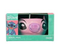 Paladone, Tazza da caffè in ceramica a forma di Angel della Disney, 450 ml, prodotto di Lilo & Stitch con licenza ufficiale, bicchieri 3D per bevande calde, tè, cioccolata calda