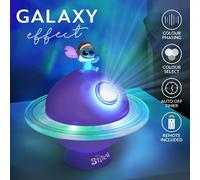 Lilo & Stitch - Luce di proiezione con galassia, con licenza ufficiale Disney, ricaricabile tramite USB, lampada a LED che cambia colore, con telecomando, per bambini e adulti, decorazione per camera