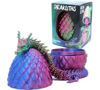Joy Toy Drakliths 24158 - Uovo di drago stampato 3D, drago con drago, drago completamente mobile, giocattolo di agitazione, 11 x 11 x 15 cm