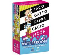 Taco Gatto Capra Cacio Pizza: Waterproof - Gioco da tavolo per Famiglie e Amici - Gioco di carte di rapidità - 2-8 Giocatori - 8+ Anni - Edizione Italiana