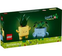 LEGO Botanicals Piantine Felici Giocattolo - Kit di Arti e Mestieri con 2 Piante Artificiali, 2 Vasi di Fiori Colorati e Facce Intercambiabili - Regali per Bambine da 9 Anni Fan della Natura - 10349
