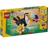 LEGO Creator 3 in 1 Animali Selvatici: Tucano Tropicale con Fiore - Animale Giocattolo Trasformabile in Farfalla o Pesce Tropicale - Regalo Creativo per Bambine e Bambini da 7 Anni in su - 31173