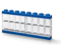 Espositore per 16 Minifigures LEGO, contenitore impilabile da parete o scrivania, Blu