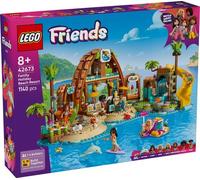 LEGO Friends Vacanza al Beach Resort - Gioco con 6 Mini Bamboline, Animali Giocattolo come Tartaruga e Delfino, Chiosco dei Gelati e Accessori - Regalo di Compleanno per Bambine da 8 Anni - 42673