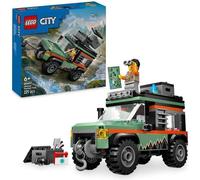 Lego city 60447 fuoristrada di montagna 4x4 - jeep giocattolo da costruire, giochi per bambini 6+ con 1 minifigure e accessori