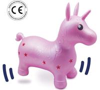 Ludi Giocattolo gonfiabile Jumping Unicorn per saltare Rosa
