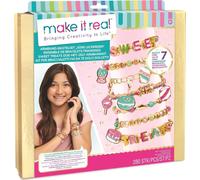 Make It Real Kit per Braccialetti Dolcetti – 7 braccialetti, charm, lettere in metallo, 280 pezzi