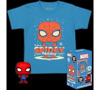 Merchandising Marvel: Funko Pocket Pop & Tee - Holiday Spider-Man Tg. L