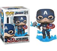Marvel Avengers Endgame Funko Pop Film Vinile Figura Captain America Con Scudo Rotto & Mjolnir 9 cm