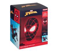 Paladone Miles Morales Spider-Man Mask Light, lampada a LED da parete o autoportante, con licenza ufficiale Marvel Comics, prodotto per camere da letto, casa e collezionisti, idee regalo