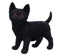 Nemesis Now Charmed Companion - Statuetta di gatto nero, in resina, 20 cm, ornamento a forma di gatto nero, da collezione, in resina di alta qualità, sapientemente dipinta a mano