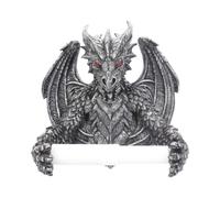 Nemesis Now B4431M8 - Porta rotolo di carta igienica in ossidiana, colore: Argento