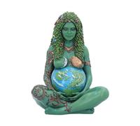 Nemesis Now Small Ethereal Mother Earth Gaia Art Statue Painted Figurine, Green,