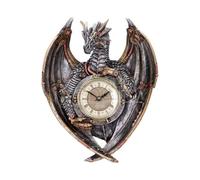Nemesis Now Dracus Horologium 27,5 cm, poliresina, argento