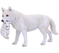Nemesis Now Winter Bond Wolves - Statuina bianca, 30 cm