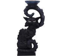 Nemesis Now Salem-Portacandele a Forma di Gatto Nero, 20 cm, Resina