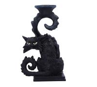 Nemesis Now Spite-Portacandele a Forma di Gatto Nero, 18,5 cm, Resina, 18.5cm