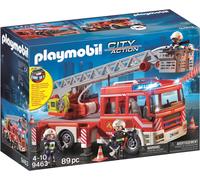 PLAYMOBIL City Action 9463, Autoscala dei Vigili del Fuoco con luci e suoni, Dai 5 anni