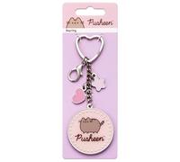 Pusheen Portachiavi rosa con nome gatto con mini ciondoli, Rosa e argento., Etichettalia unica