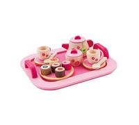 Trudi Vassoio da Tè (22 pz) by Sevi | Giochi in legno bambini. Set da the bambina. Prepara la merenda | 27x23cm | Giochi di imitazione | modello 82314