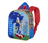 Sonic The Hedgehog - SEGA Unstoppable-Zainetto 3D Elite, Blu, 25 x 30 cm, Capacità 7 L