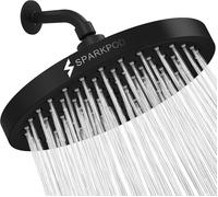 Merchandising EX Sparkpod Fixed Shower Head 20 Cm Round Matte Black