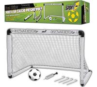 SPORT-ONE PORTA DA CALCIO PIEGHEVOLE salvaspazio, 90x61x59 con pompa e pallina