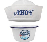 Cinereplicas Stranger Things - Scoops Ahoy Ice Cream Bowl e cappello Ahoy - Licenza ufficiale