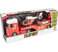 Merchandising Teorema: Play City - Pompieri Truck Con Aereo E Macchina Luci E Su